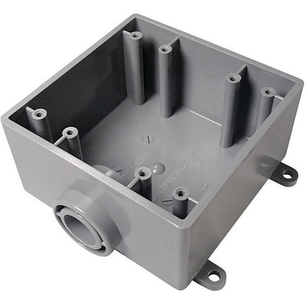 2CD＋VHS Can Box CANTEX 2 -Gang PVC New work Switch/Outlet Electrical Box in